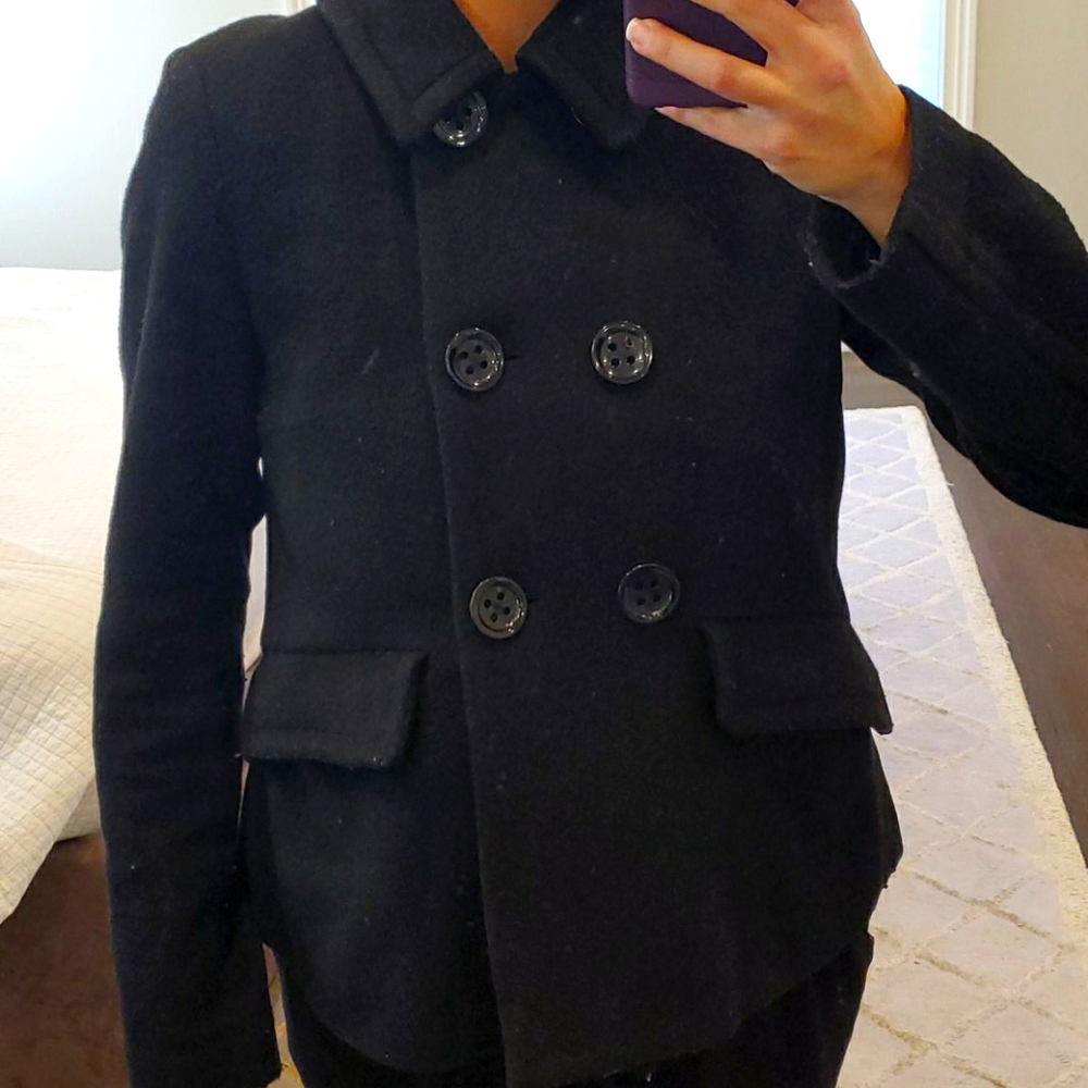 WOMEN'S BLACK H&M COAT JACKET